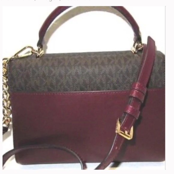 Michael Kors Sloan Double Flip Signature Leather Satchel - Picture 3 of 10